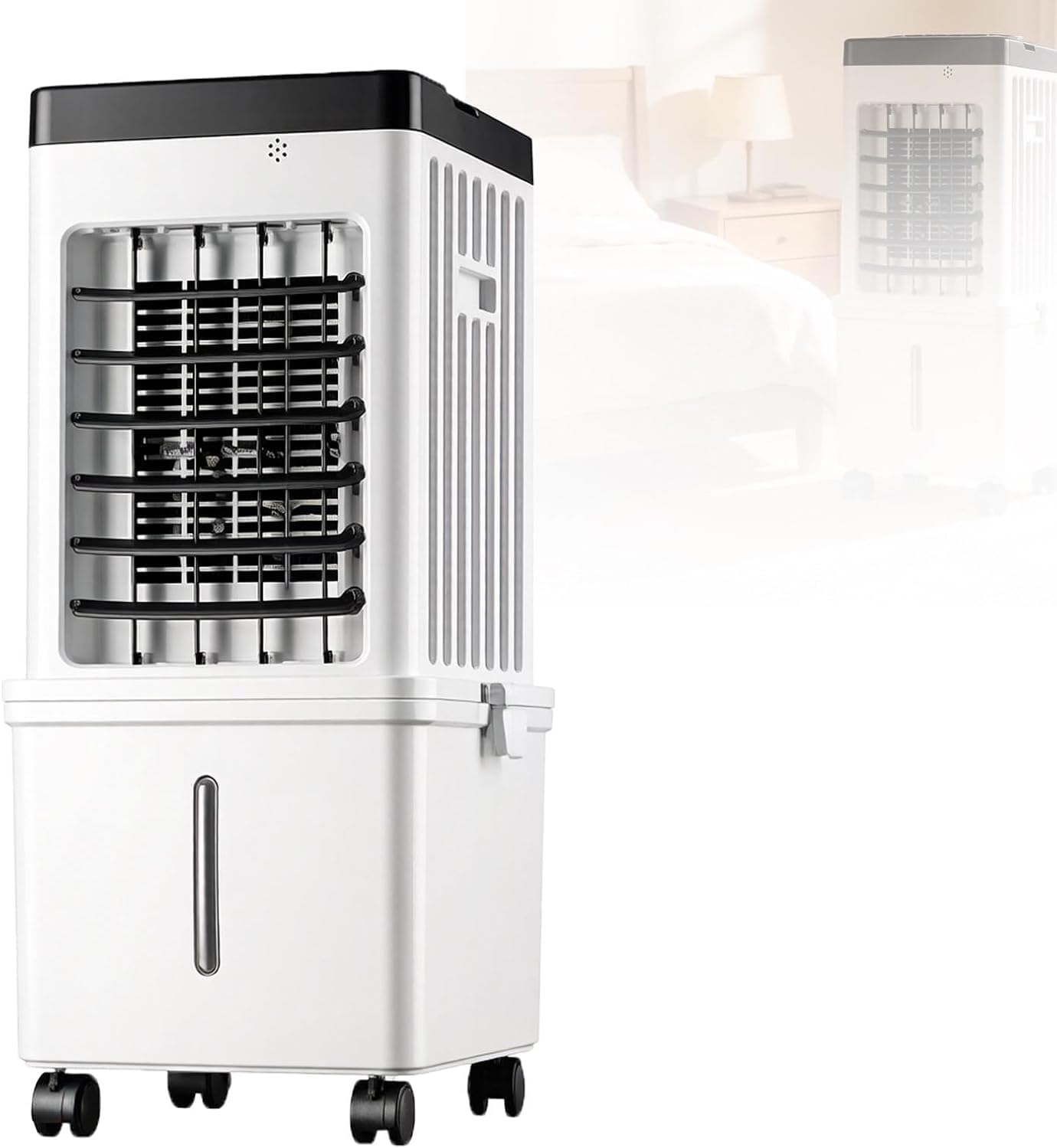 GENERIC Ventilateur De Refroidisseur D'air Portable 10L, Refroidisseur évaporatif à 3 Vitesses Avec Roues, Refroidissement De Bureau Efficace à Faible Consommation D'énergie De Bruit Pour Le Bureau De Chambre
