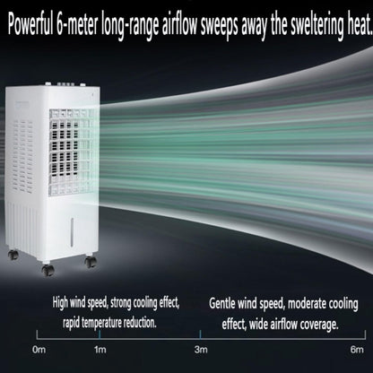 GENERIC Refroidisseur D'air Portable Avec Réservoir De 10L, 3 étapes Et 120 ° Pivotant.Quiet 35dB, Roulettes Pour Jardin, Garage Ou Bureau.avec 2 Batteries Réfrigérées Pour La Brise Fraîche.