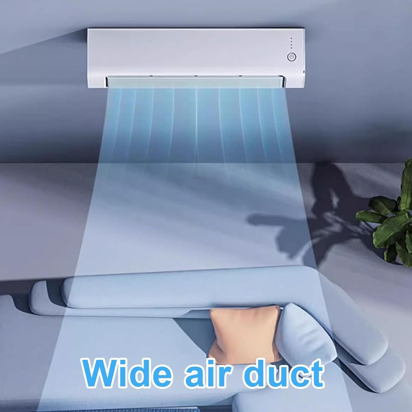  Ventilateur De Refroidissement Compact Avec Télécommande, 3 Vitesses, Conduit D'air Long Pour Chambre à Coucher, Bureau.Conception Sans Lame Silencieuse, Oscillation De 60 Degrés, Bureau Portable Ou S