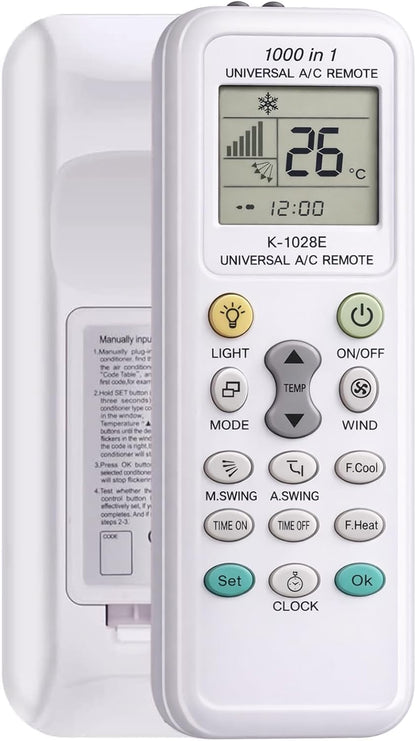  Télécommande Universelle Climatiseur Pour LG Gree Midea Toshiba Haier Daikin Hitachi Sharp Panasonic Samsung Sanyo Hisense Fujitsu Whirlpool Et Plus De 1000 Marques Contrôleur De Climatisation
