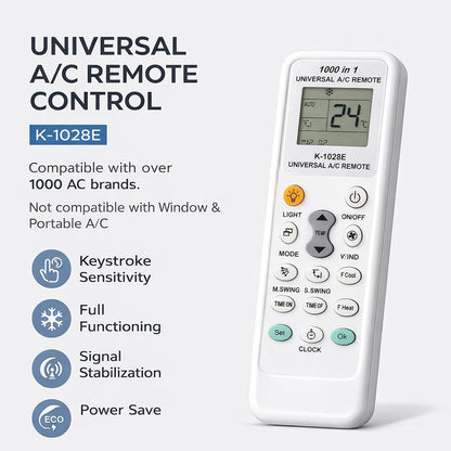  Télécommande Universelle Climatiseur Pour LG Gree Midea Toshiba Haier Daikin Hitachi Sharp Panasonic Samsung Sanyo Hisense Fujitsu Whirlpool Et Plus De 1000 Marques Contrôleur De Climatisation