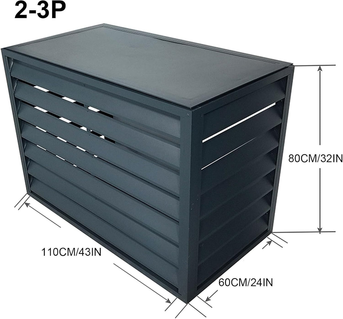 GENERIC Housse De Protection En Aluminium Pour Climatiseur – Protection Contre Les Intempéries Pour Pompe à Chaleur – Clôture élégante Pour Climatiseurs Et Design Léger