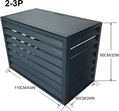 GENERIC Housse De Protection En Aluminium Pour Climatiseur – Protection Contre Les Intempéries Pour Pompe à Chaleur – Clôture élégante Pour Climatiseurs Et Design Léger