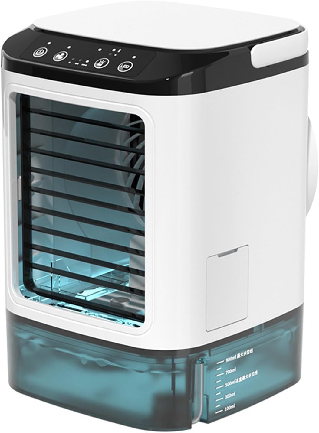  Dpofirs Refroidisseur D'air Par évaporation, Climatiseurs Portables, Réglage à 3 Vitesses Ventilateur Silencieux De Grande Capacité Pour Bureau, Chambre à Coucher, Salon