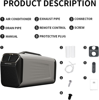  Climatiseur Portable, Déshumidificateur De Climatiseurs à Refroidissement Rapide, Sans Unité Extérieure, Mini Climatiseur Compact, Chambre à Coucher, Cuisine, Maison De Location, Dortoir