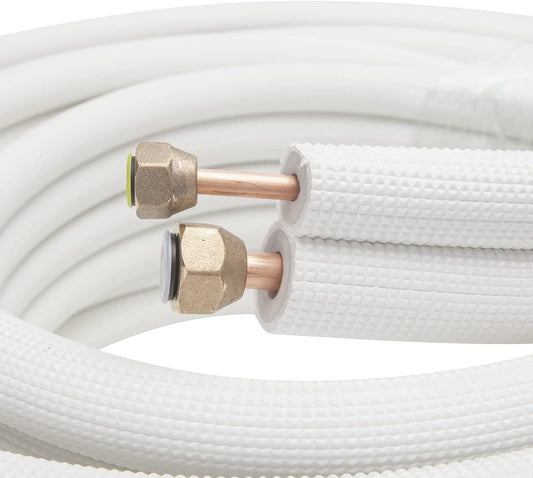  Tuyau De Cuivre Tube En Cuivre Pour Climatiseur 1/4 & 3/8 Pièce De Climatisation Split 20M Avec Un Bobine Isolante HVAC