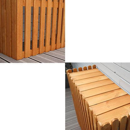 GENERIC Housse De Protection Pour Climatiseur Extérieur - Clôture En Bois Pour Climatiseurs Séparés - 120 X 60 X 109 Cm - Protection élégante Pour Jardin - Résistant Aux Intempéries - Cachette Les Unités