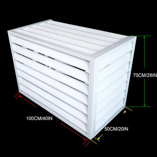 GENERIC Housse En Aluminium Pour Climatiseur Extérieur – Protection Contre Les Intempéries – Protection Contre Les Intempéries – Clôture AC Pour Unités Extérieures – Idéale Pour Une Utilisation Toute L'année