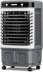  Refroidisseur D'air évaporatif Commercial 3 En 1 Avec Oscillation à 120°, 3 Vitesses De Ventilation, Réservoir D'eau Grande Capacité, Roues Pivotantes, Pour Grandes Pièces, Usine, Extérieur (80 X 43