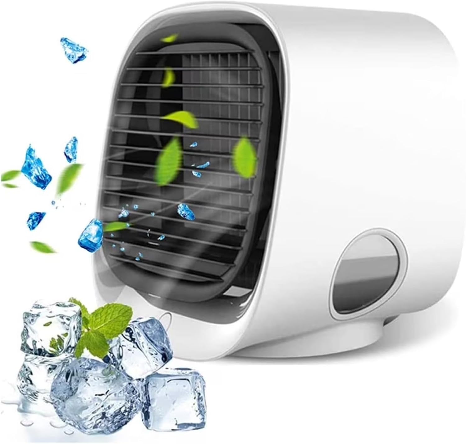 GENERIC Climatiseur Portable Avec 3 Réglages De Vitesse, Réservoir D'eau Et Veilleuse LED, Ventilateur De Refroidissement Par évaporation Personnel Pour La Maison Ou Le Bureau