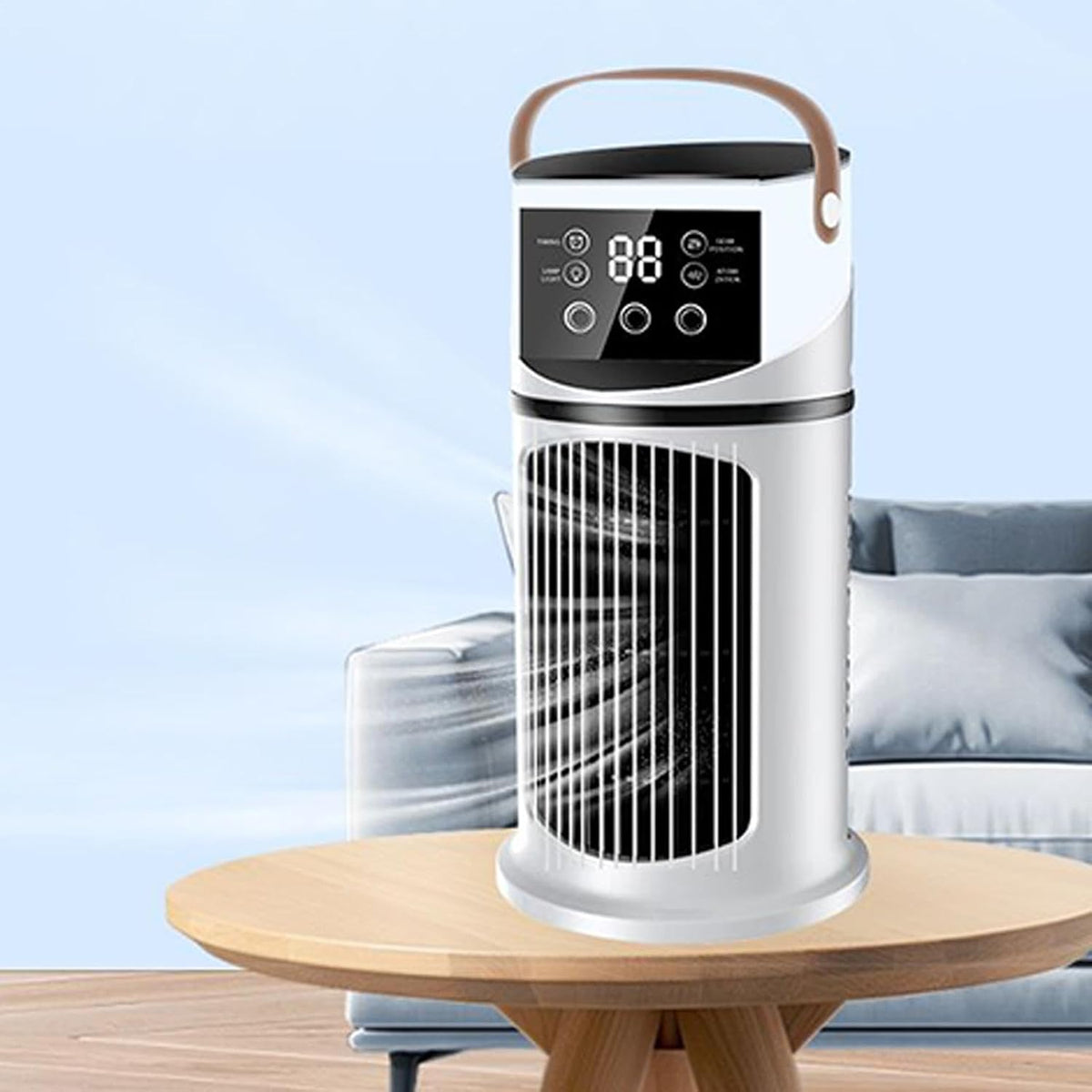  Ventilateur De Climatiseurs Portatifs | Rafraîchisseur D'Air Évaporatif,Ventilateur De Bureau Silencieux Rafraîchisseur D'Air Pour Pièce, Chambre, Bureau, Voiture Et Tente De Camping