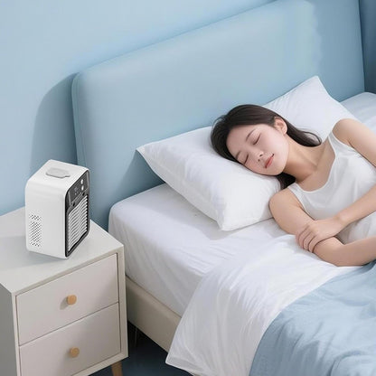  Climatiseur D'air Portable - Ventilateur Rafraîchissant 2 Vitesses,Réservoir D'eau 500 Ml Pour Maison Bureau Extérieur | Chambre Voiture Camping Garage Table