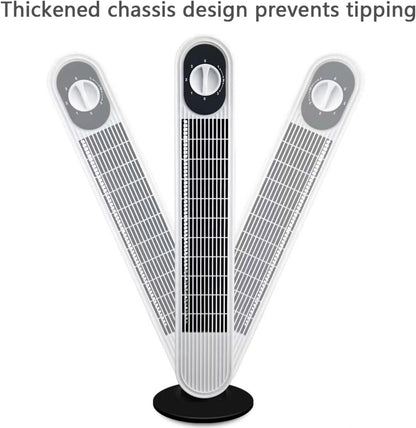  Ventilateur De Tour Sans Lame Pour Chambre à Coucher, 26ft/s Portable Standing Air Circulateur Avec 80 Oscillation, Fonctionnement 30dB Silencieux, 3 Réglages De Vitesse Et Poignée Pour Le Bureau, Cam