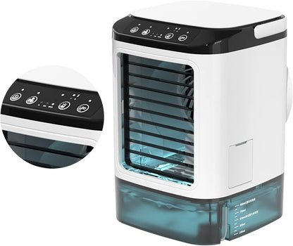  Dpofirs Refroidisseur D'air Par évaporation, Climatiseurs Portables, Réglage à 3 Vitesses Ventilateur Silencieux De Grande Capacité Pour Bureau, Chambre à Coucher, Salon