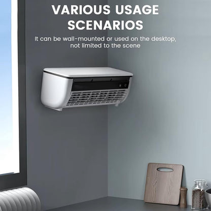  Climatiseur Mural Silencieux – Système De Refroidissement Compact Sans Conduit, 3 Vitesses Réglables, Idéal Pour Les Espaces Réduits Cuisine, Chambre, Home-Office (Color-B)