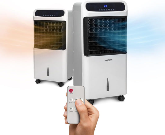 TRIOCLIMA+ Refroidisseur D'air Chaud D'air Froid Et Déshumidificateur Portable 2000 W Avec Télécommande Et Minuterie Avec Affichage Numérique 10 Litres