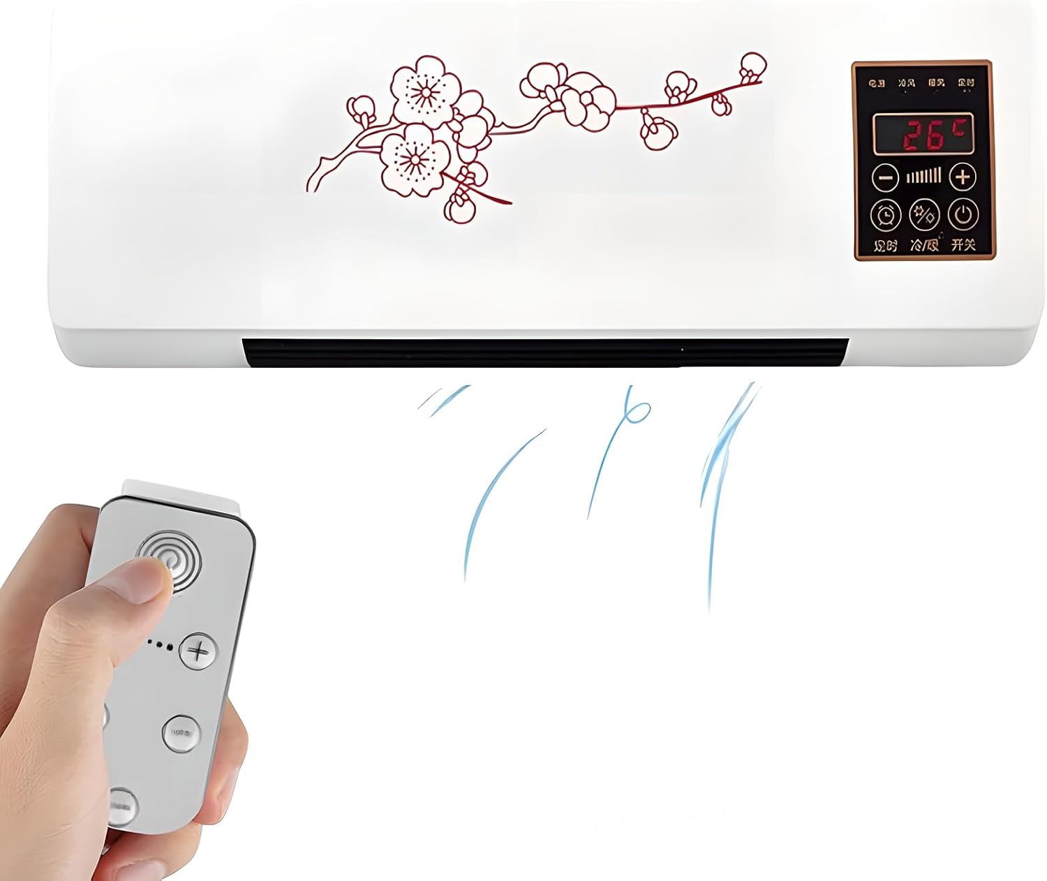  Ventilateur De Climatiseur Portable Mural Avec Télécommande - Unité à Fente Ultra-puissante, Mini Système De Refroidissement Mobile Pour La Maison Et Le Bureau