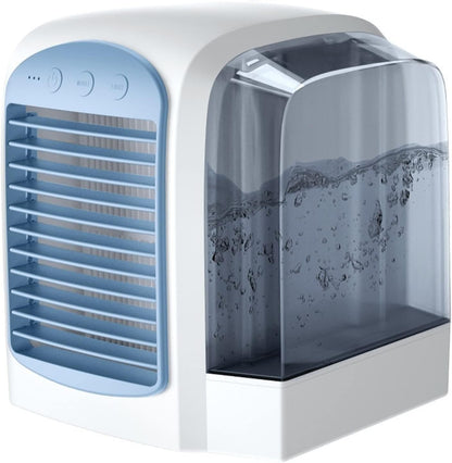  DieffematicKTY Climatiseur Mobile Water Cooling Fan Mini Home Desktop Small Fan Air Conditioner Electromechanical Fan Portable Table Fan (Color : Blue)