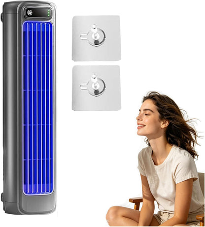GENERIC Ventilateur Portable, Réglable à 3 Vitesses, Rechargeable, Design Mural, Idéal Pour Les Chambres Et Les Bureaux