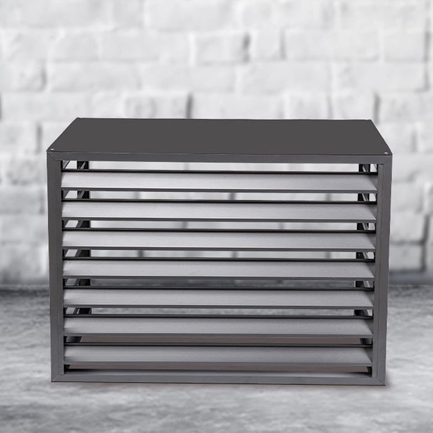 GENERIC Housse De Protection Pour Climatiseur Extérieur En Aluminium Pour Pompe à Chaleur Pour Cacher Les Unités De Climatisation Extérieures, Résistante Aux Intempéries, élégante Et Fonctionnelle