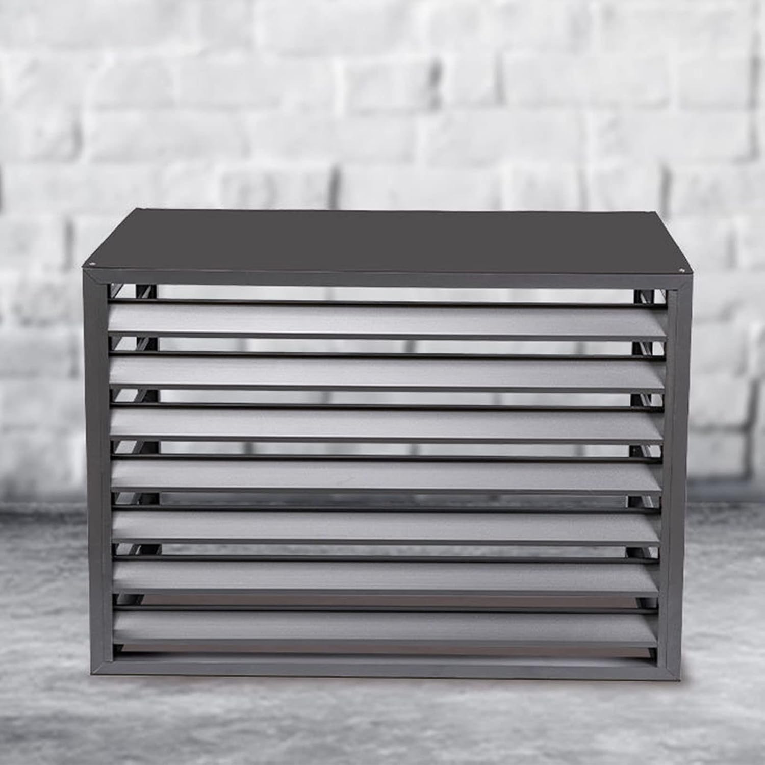 GENERIC Housse De Protection Pour Climatiseur Extérieur En Aluminium Pour Pompe à Chaleur Pour Cacher Les Unités De Climatisation Extérieures, Résistante Aux Intempéries, élégante Et Fonctionnelle