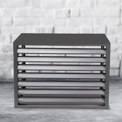 GENERIC Housse De Protection Pour Climatiseur Extérieur En Aluminium Pour Pompe à Chaleur Pour Cacher Les Unités De Climatisation Extérieures, Résistante Aux Intempéries, élégante Et Fonctionnelle