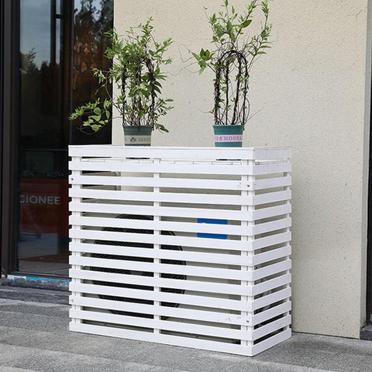 GENERIC Housse De Climatiseur D'extérieur En Bois Massif Avec Persiennes Pour Climatiseur, Abri Multifonction Pour Fleurs, 85 X 35 X 80 Cm
