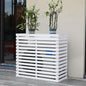 GENERIC Housse De Climatiseur D'extérieur En Bois Massif Avec Persiennes Pour Climatiseur, Abri Multifonction Pour Fleurs, 85 X 35 X 80 Cm