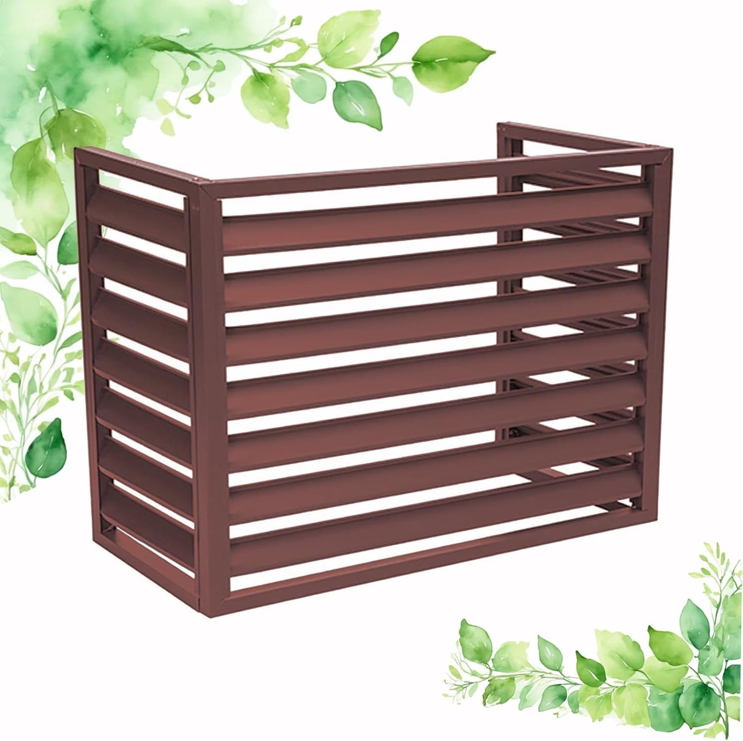  Cache Climatisation Cache Clim Caisson Anti Bruit Pompe à Chaleur Protection Moteur Climatisation Cache Climatiseur Exterieur Aluminium L100*W50*H70(1.5P)