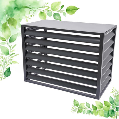  Cache Climatisation Cache Clim Caisson Anti Bruit Pompe à Chaleur Protection Moteur Climatisation Cache Climatiseur Exterieur Aluminium L100*W50*H70(1.5P)