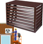 GENERIC Housse De Protection Imperméable Pour Climatiseur D'extérieur Pour Fenêtre AC, Housse De Protection Résistante à La Poussière Avec écran De Clôture En Aluminium Résistant Aux Intempéries Et Protection