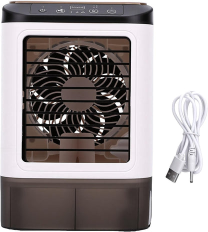  Climatiseur Portable, Mini Ventilateur D'humidification Avec 3 Vitesses Et 2 Modes De Brume Pour Bureau, Table De Nuit, Maison, Bureau, Voiture, Voyage En Plein Air