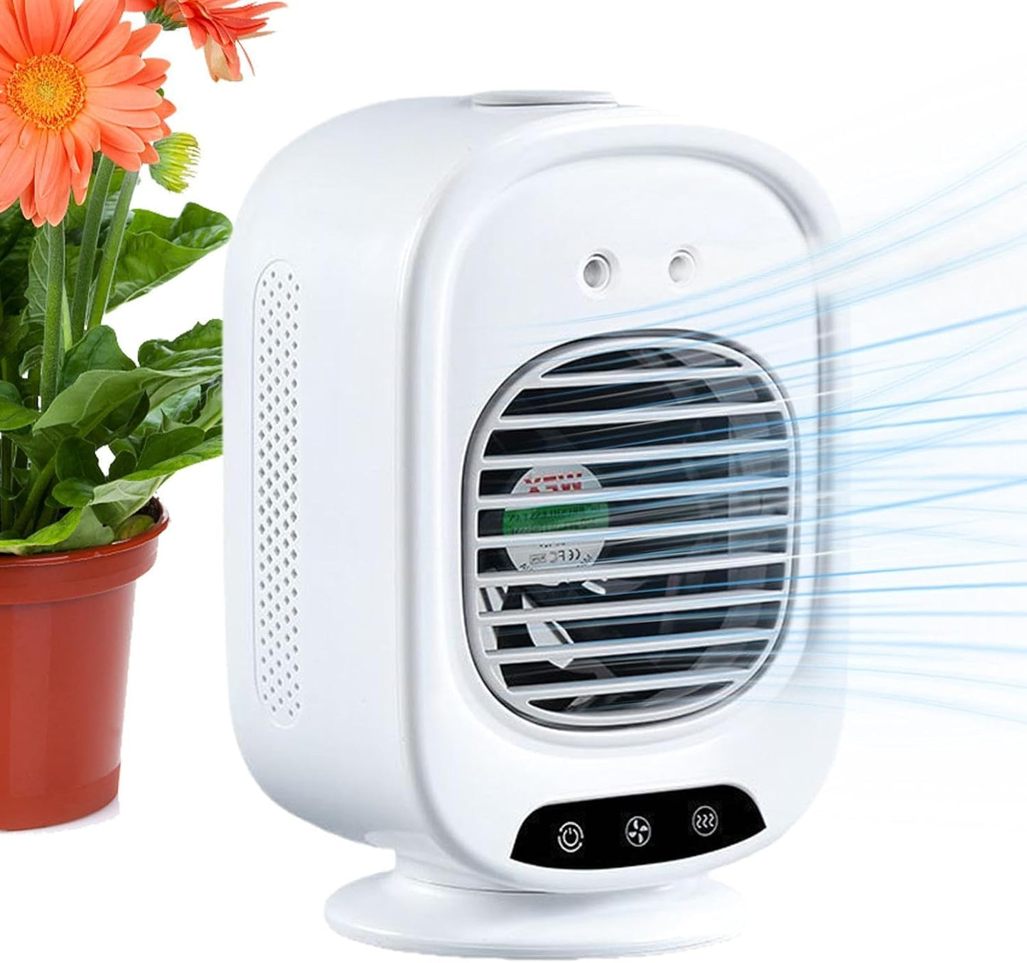  Mini Climatiseur D'Air | Faible Niveau Sonore, Rechargeable USB, Réservoir D'Eau 280 Ml | Climatiseur Portable Pour Bureau | Pour Bureau, Maison, Cuisine, Dortoir, Voiture, Voyage, Camping