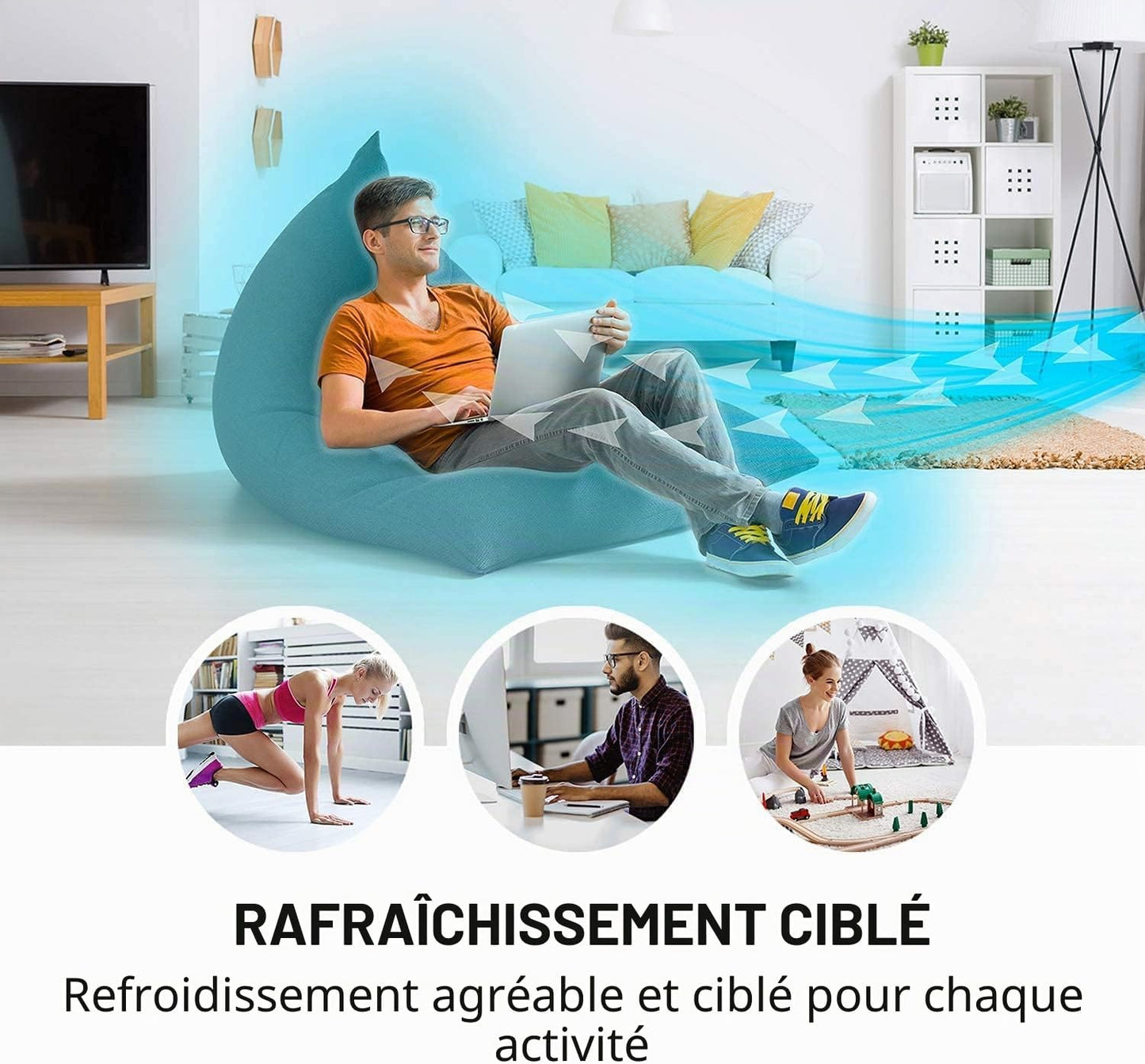  OneConcept CTR-1 Climatiseur, Rafraîchisseur D’air Et Ventilateur Pechschwarz