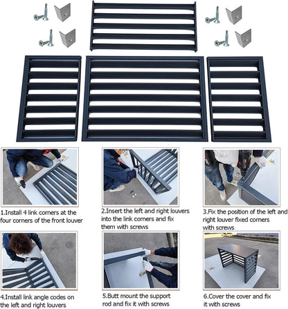 GENERIC Housse De Protection Pour Climatiseur Extérieur - Anti-vol - Protection Contre Les Intempéries - Protection Pour Unités De Climatisation