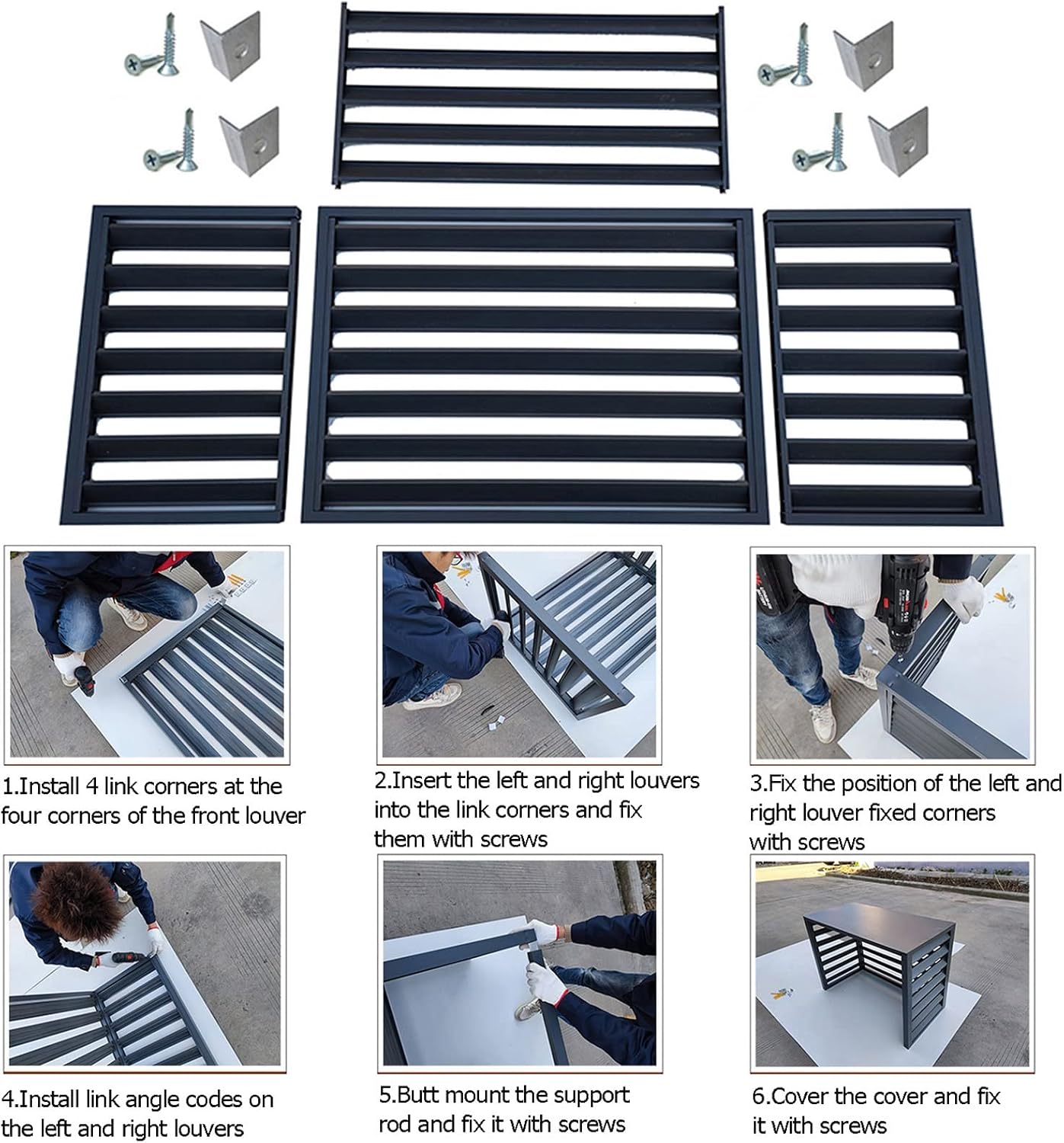  Housse De Protection Pour Climatiseur Toutes Saisons - Clôture Décorative Pour Unités Extérieures - Protection Antivol Pour équipement CVC