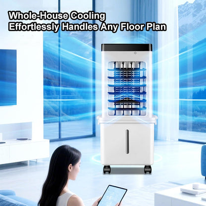  Climatiseurs Portables, Unité AC Portable Avec Réservoir D'eau Amovible De 15 L, Refroidisseur D'air Par évaporation Sans Fenêtre Avec 3 Vitesses For Chambre Et Bureau, AC Portable