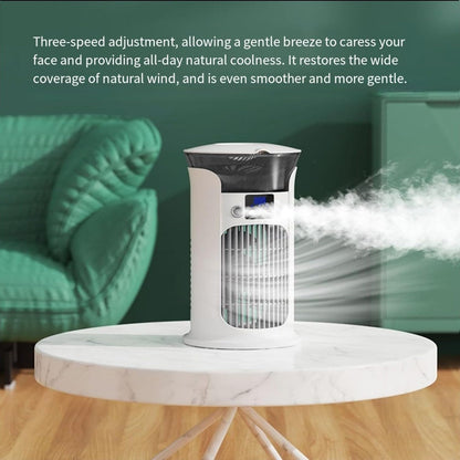  Climatiseur Portable Mobile 3-en-1 Avec Refroidisseur Évaporatif, Brumiseur, Réservoir De 880ml, Silencieux 20dB Pour Chambre Bureau, USB-C (Jaune)
