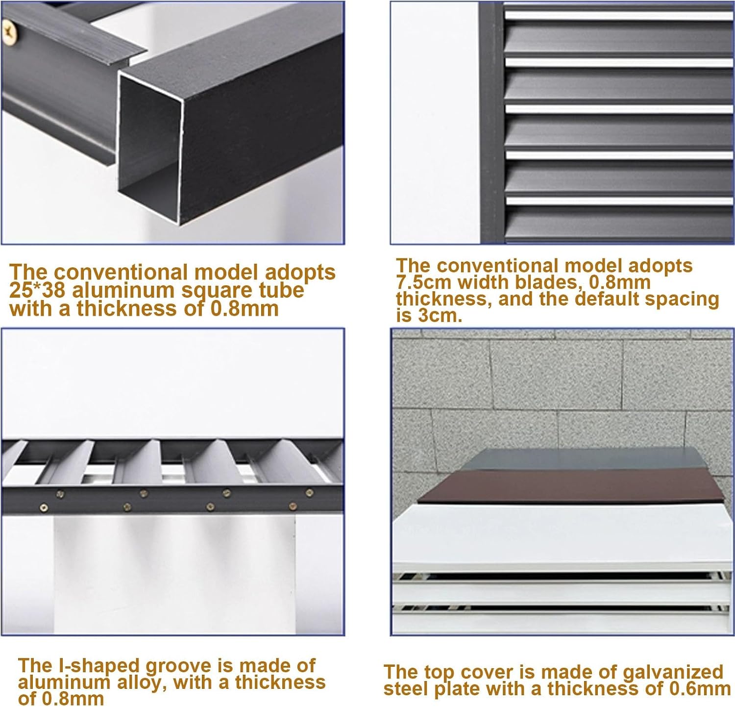 GENERIC Housse En Aluminium Pour Climatiseur – Protection Pour Unité Extérieure Résistante Aux Intempéries – Matériau Extérieur Idéal Pour Une Utilisation En Intérieur/extérieur