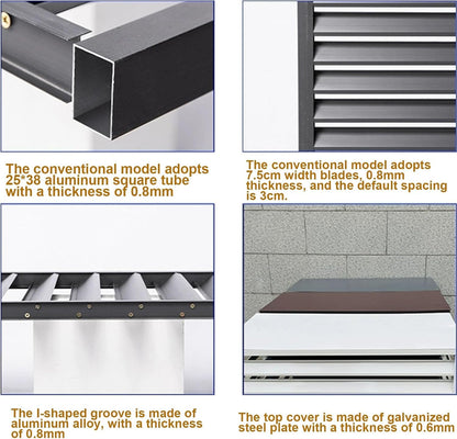 GENERIC Housse En Aluminium Pour Climatiseur – Protection Pour Unité Extérieure Résistante Aux Intempéries – Matériau Extérieur Idéal Pour Une Utilisation En Intérieur/extérieur