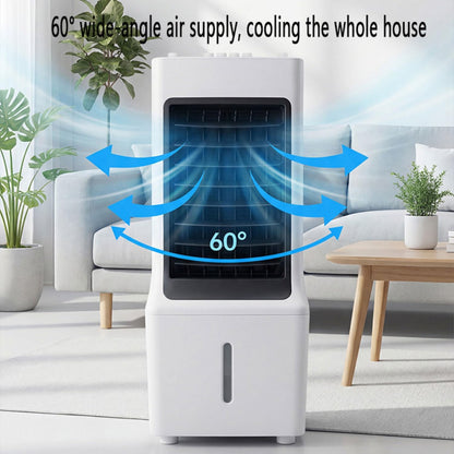 GENERIC Réservoir D'air évaporatif Portable 12L, Refroidisseur D'air Silencieux Avec Fonction Pivotante à 60 °, Humidificateur Et Ventilateur Pour Chambre Et Bureau, économe En énergie