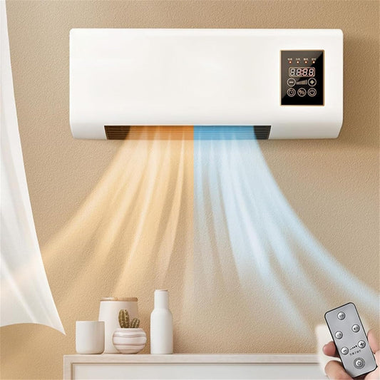  Mur De Climatiseur Avec Télécommande, Compact Et Silencieux, Chauffage Plus 40 Degrés, écran Tactile, Minuterie 8h, Idéal Pour La Chambre à Coucher, Bureau, Couloir, économie D'énergie, Conception Mod