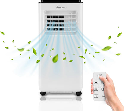  Ufesa Narvik Rafraîchisseur D’Air Évaporatif, 65W, Fonction Air Froid Et Ventilateur, 3 Vitesses, 3 Modes, Panneau Tactile, Réservoir De 5L, Minuteur 12h, Filtre Lavable, Télécommande