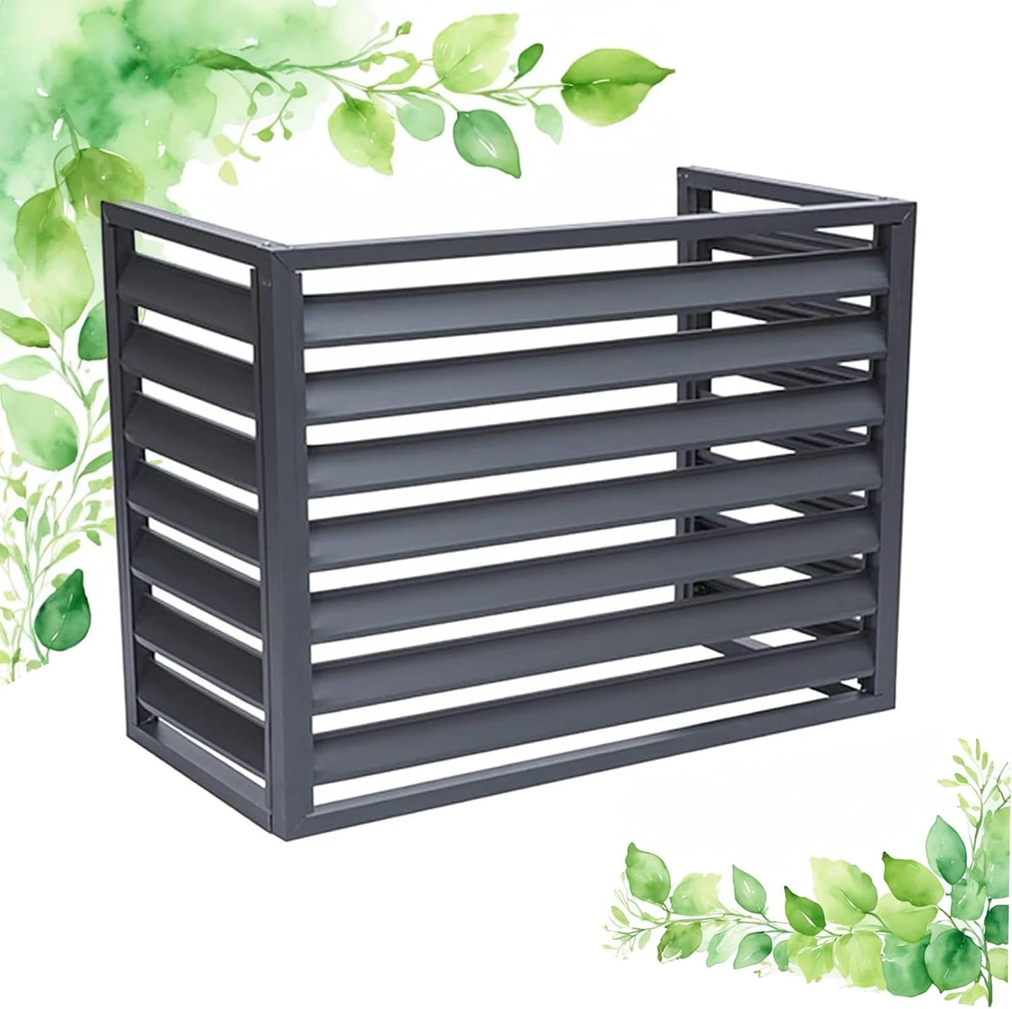  Cache Climatisation Cache Clim Caisson Anti Bruit Pompe à Chaleur Protection Moteur Climatisation Cache Climatiseur Exterieur Aluminium L100*W50*H70(1.5P)