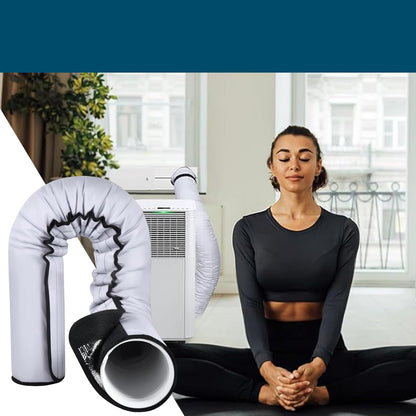  Housse Isolante Pour Climatiseur - Housse De Protection Pour Tuyau D'Évacuation D'Air - Manchon Imperméable Avec 3 Bretelles De Serrage Pour Protection De Conduit D'Évacuation