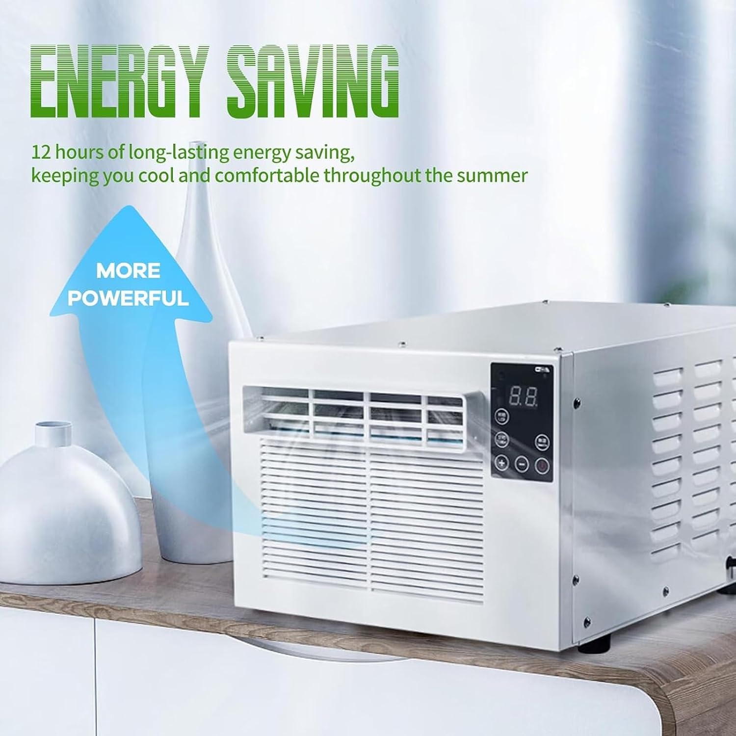 GENERIC Climatiseur Portable – Unité Mini Climatiseur 3-en-1 à Refroidissement Rapide Avec Ventilateur Et Déshumidificateur, Climatiseur Compact Sans Installation Pour Chambre, Cuisine, Bureau à Domicile