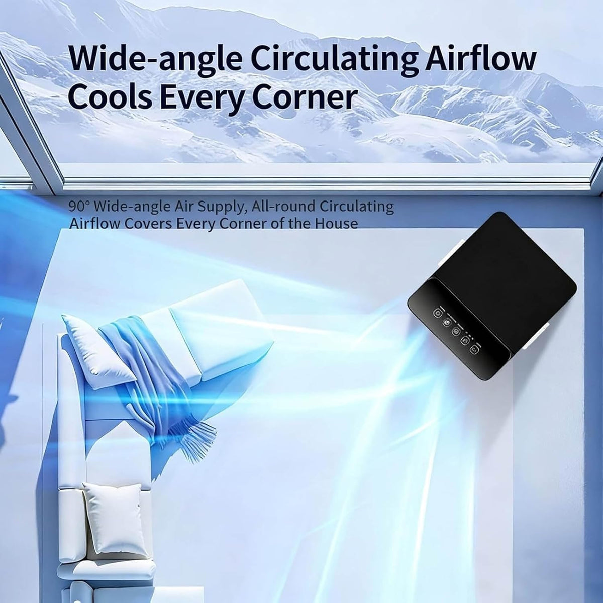 GENERIC Ventilateur De Refroidisseur D'air Portable 10L, Refroidisseur évaporatif à 3 Vitesses Avec Roues, Refroidissement De Bureau Efficace à Faible Consommation D'énergie De Bruit Pour Le Bureau De Chambre
