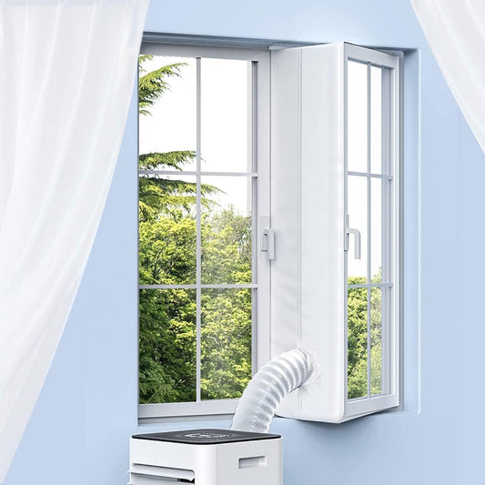  Joint De Fenêtre De Climatiseur, Joint De Fenêtre étanche Pour Climatiseurs Mobiles, Sèche-linge, Kit De Joint De Fenêtre AC Portable De 400 Cm Avec Fermeture éclair Et Fermeture Adhésive