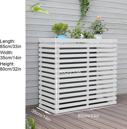 GENERIC Housse De Protection Extérieure En Bois Pour Climatiseur Et Pompe à Chaleur, Design élégant Pour Dissimuler Les Unités Et Résistant Aux Intempéries, Parfaite Pour Les Jardins Et Les Terrasses.