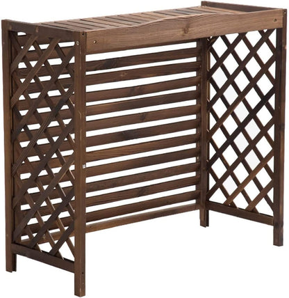 GENERIC Housse De Clôture Extérieure – Housse De Protection En Bois Massif Pour Climatiseur – Séparateur D'espace Pour Poubelle, Unité De Climatisation Cachée, Support De Pot De Fleurs, Grilles De Protection
